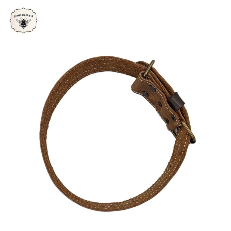 Roselillianan (Female) Genuine Leather Dog Collar