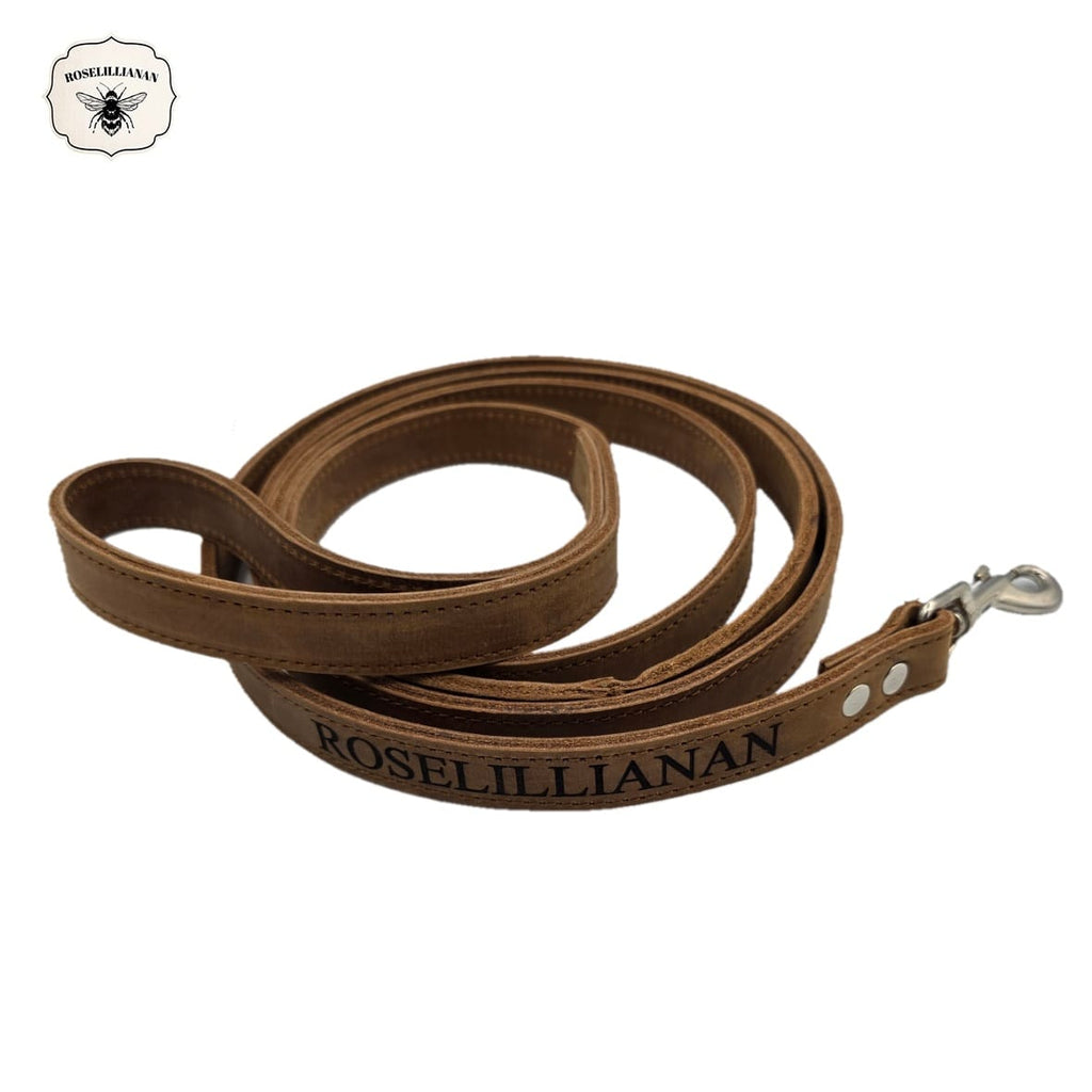 2 m Genuine Leather Dog Leash